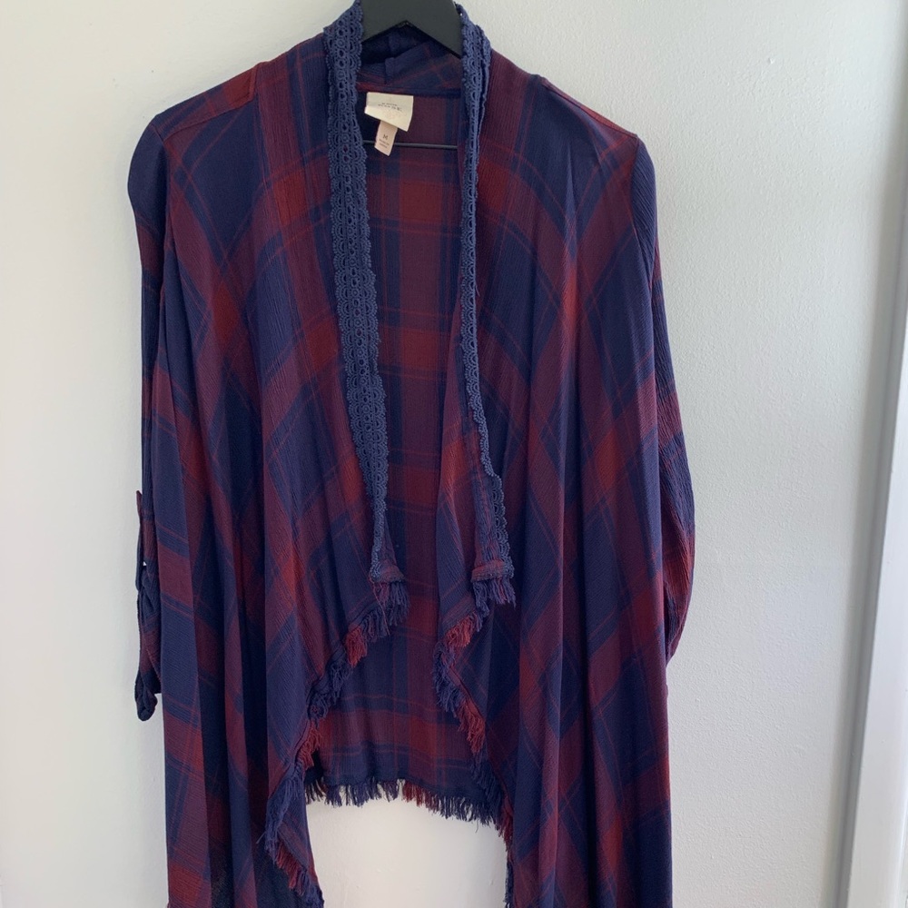 Knox rose open flowy cardigan/coverup NWOT